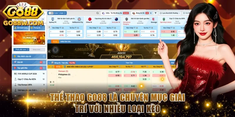 Thể thao Go88 là chuyên mục giải trí với nhiều loại kèo